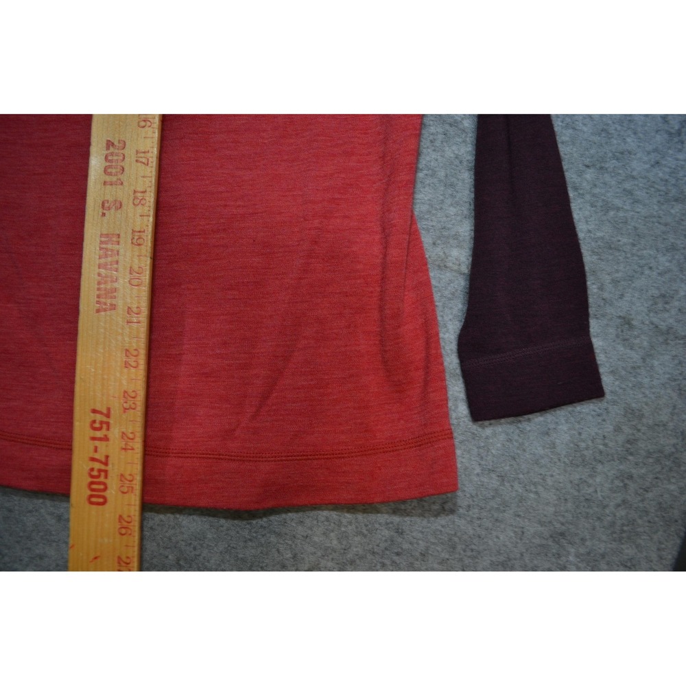 Smartwool Merino 250 Hoodie Womens M Red Purple 1/2 Zip Wool Thermal Layer Top - Picture 16 of 16